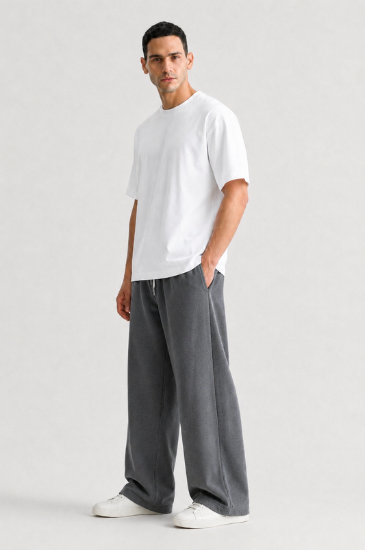 Steel Grey Baggy Joggers