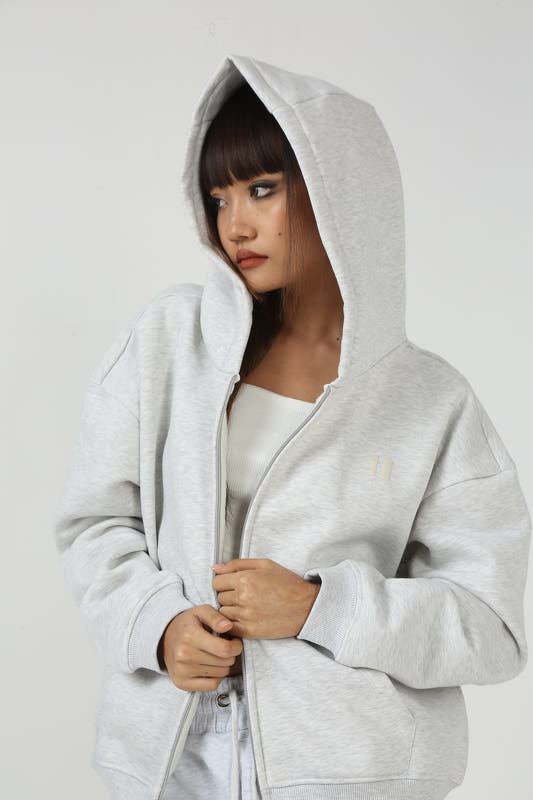 Chapter2Drip Grey everyday zipper hoodie — view 2