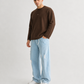 Mocha Brown Full Sleeve Waffle T-shirt
