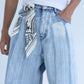 Light Blue Brushed Baggy jeans