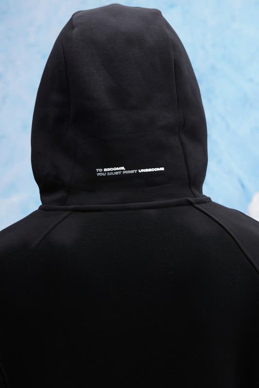 Black Panel Hoodie