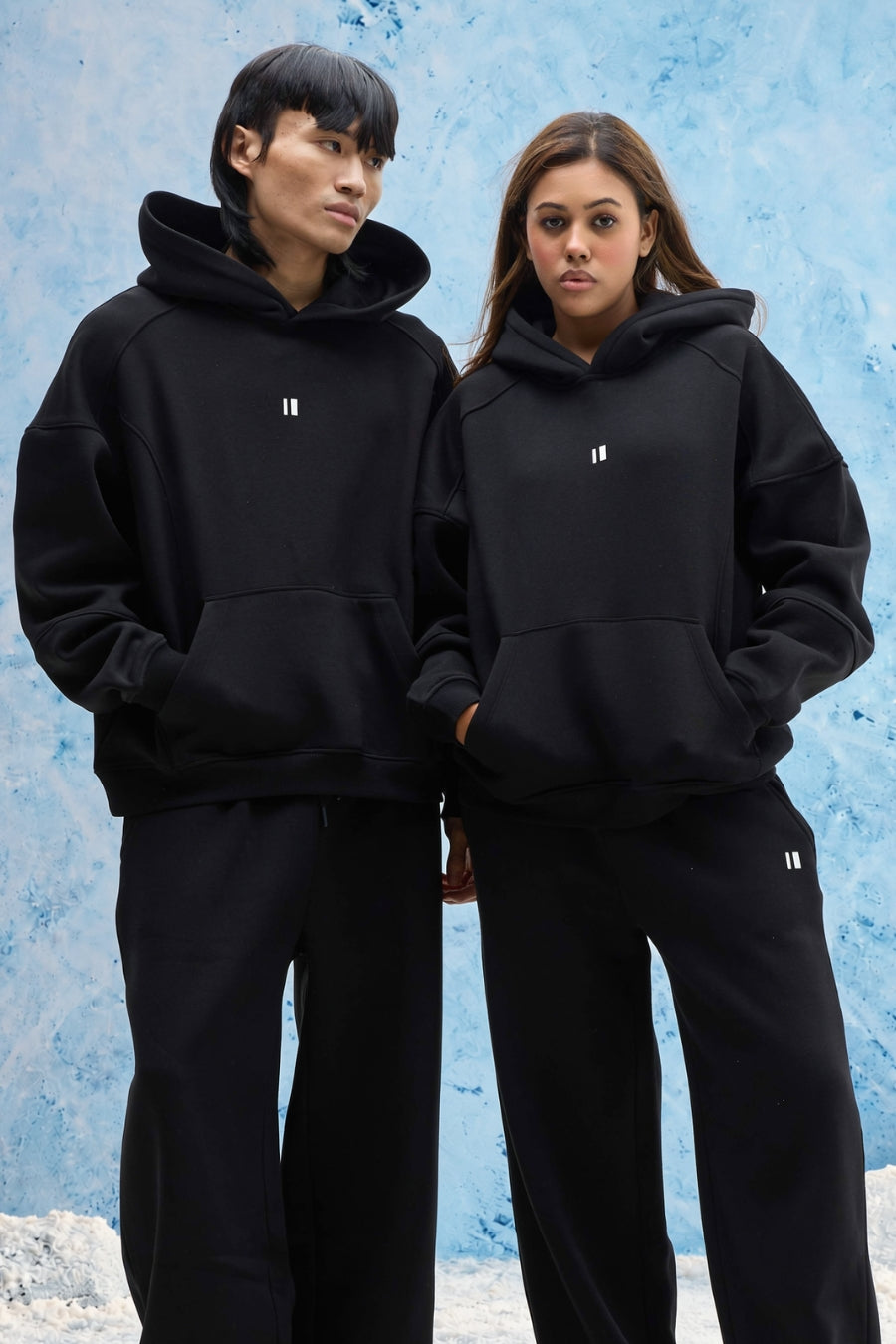 Black Panel Hoodie