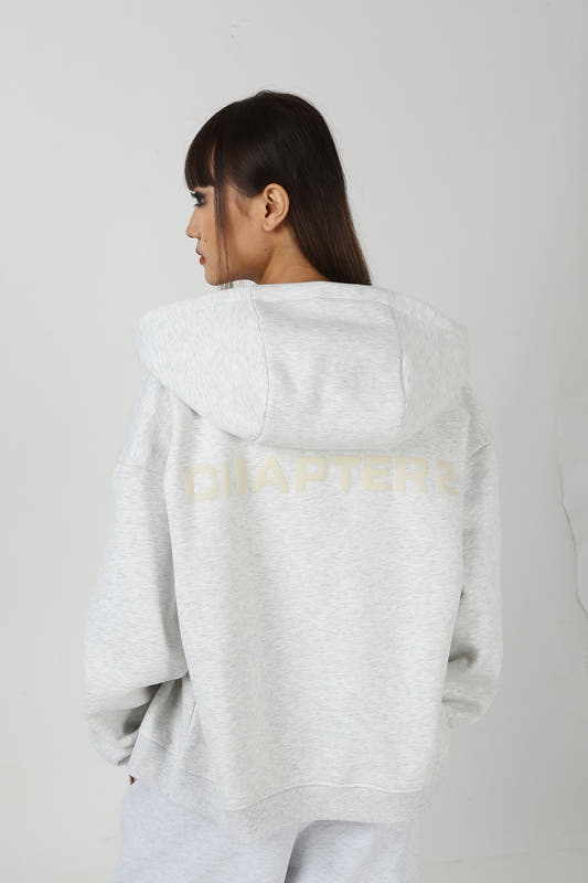 Chapter2Drip The Everyday Light Grey hooded zipper — view 2