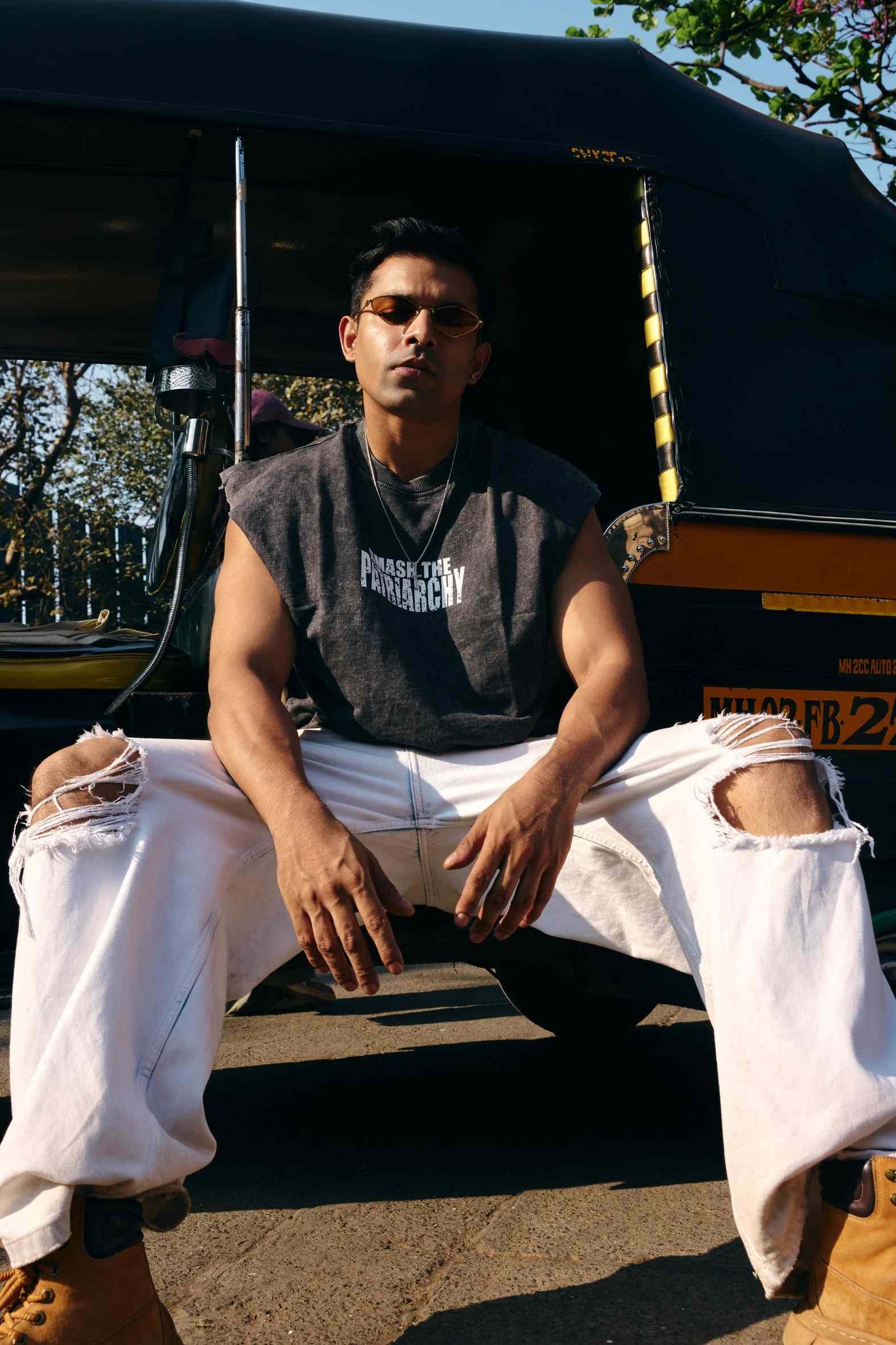 Black Washed Smash The Patriarchy Vest