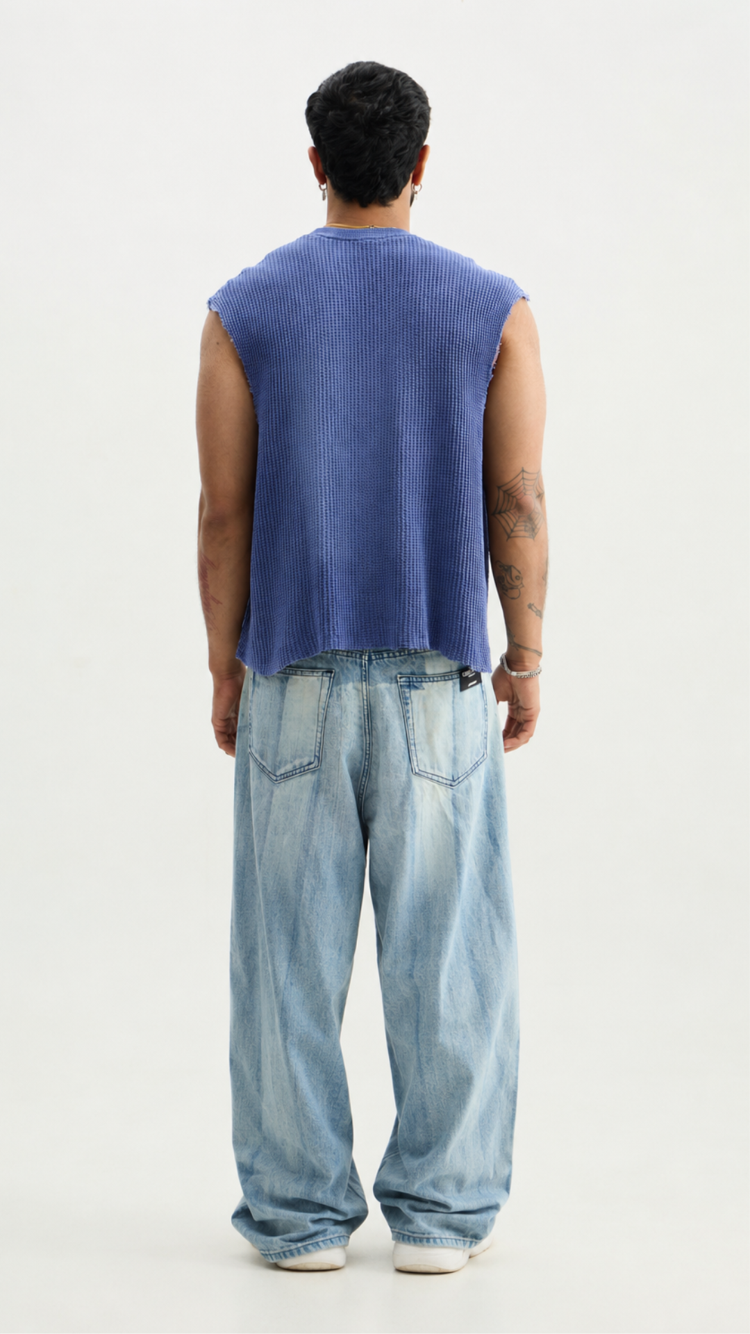 Blue Wash Waffle Vest