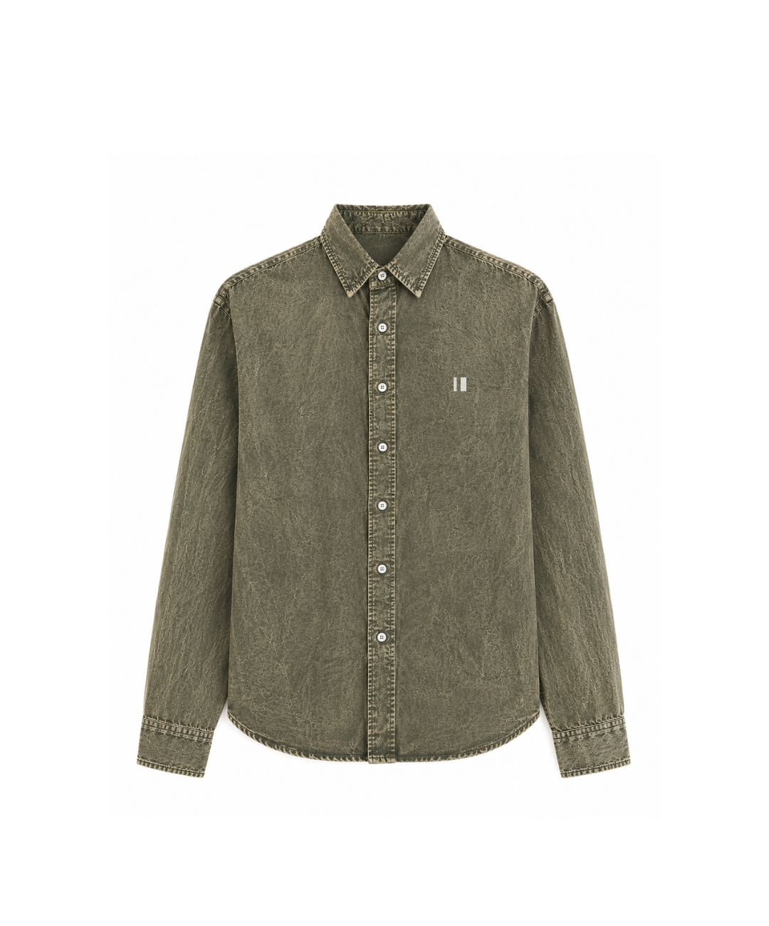 Washed Past Olive Linen Shirt