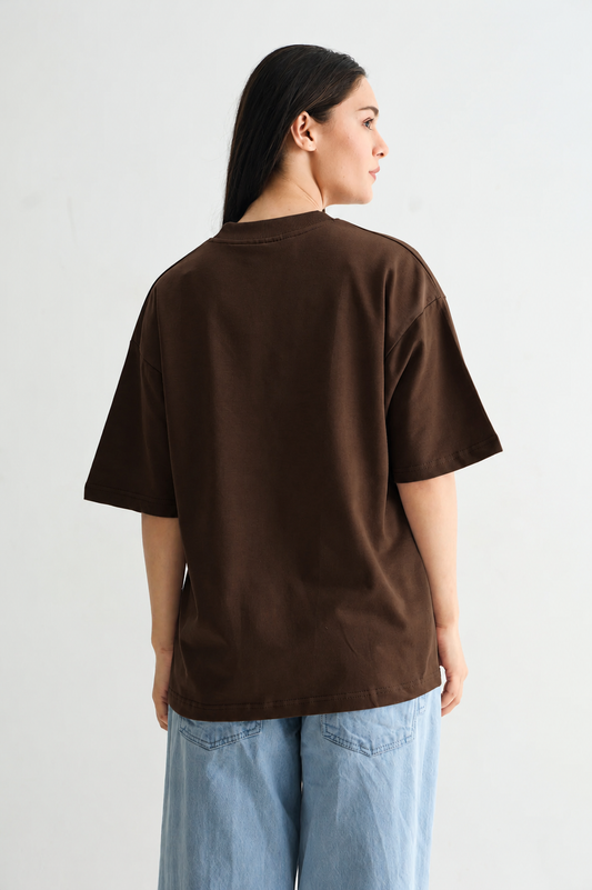 Brown Solid T-shirt