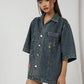 Vintage Wash Oversized Denim Shirt
