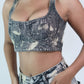 Chapter2Drip Light Wash Grey crop top — view 3
