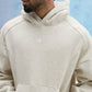 White Melange Hoodie