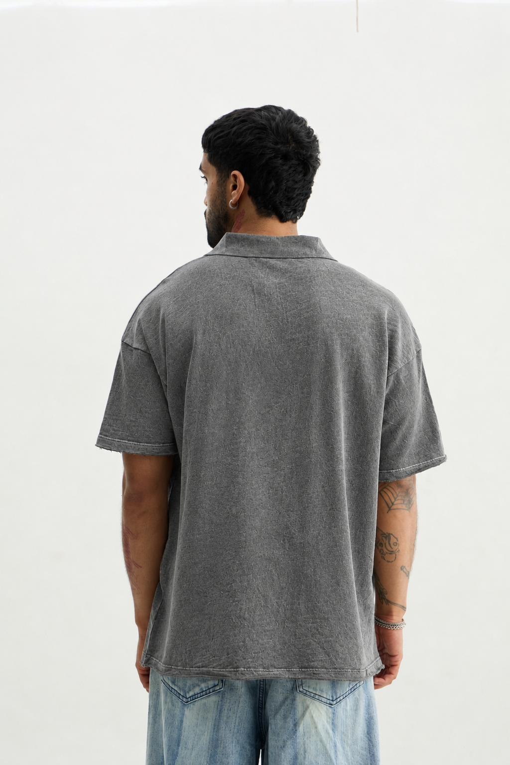 Rising Through All Black Wash Polo