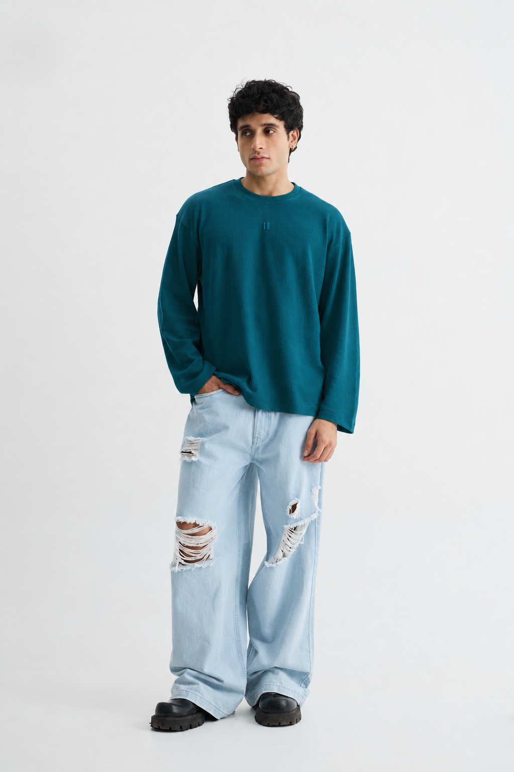 Deep Sea Waffle Full Sleeve T-Shirt