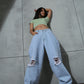 Chapter2Drip Distressed Blue baggy denim — view 6