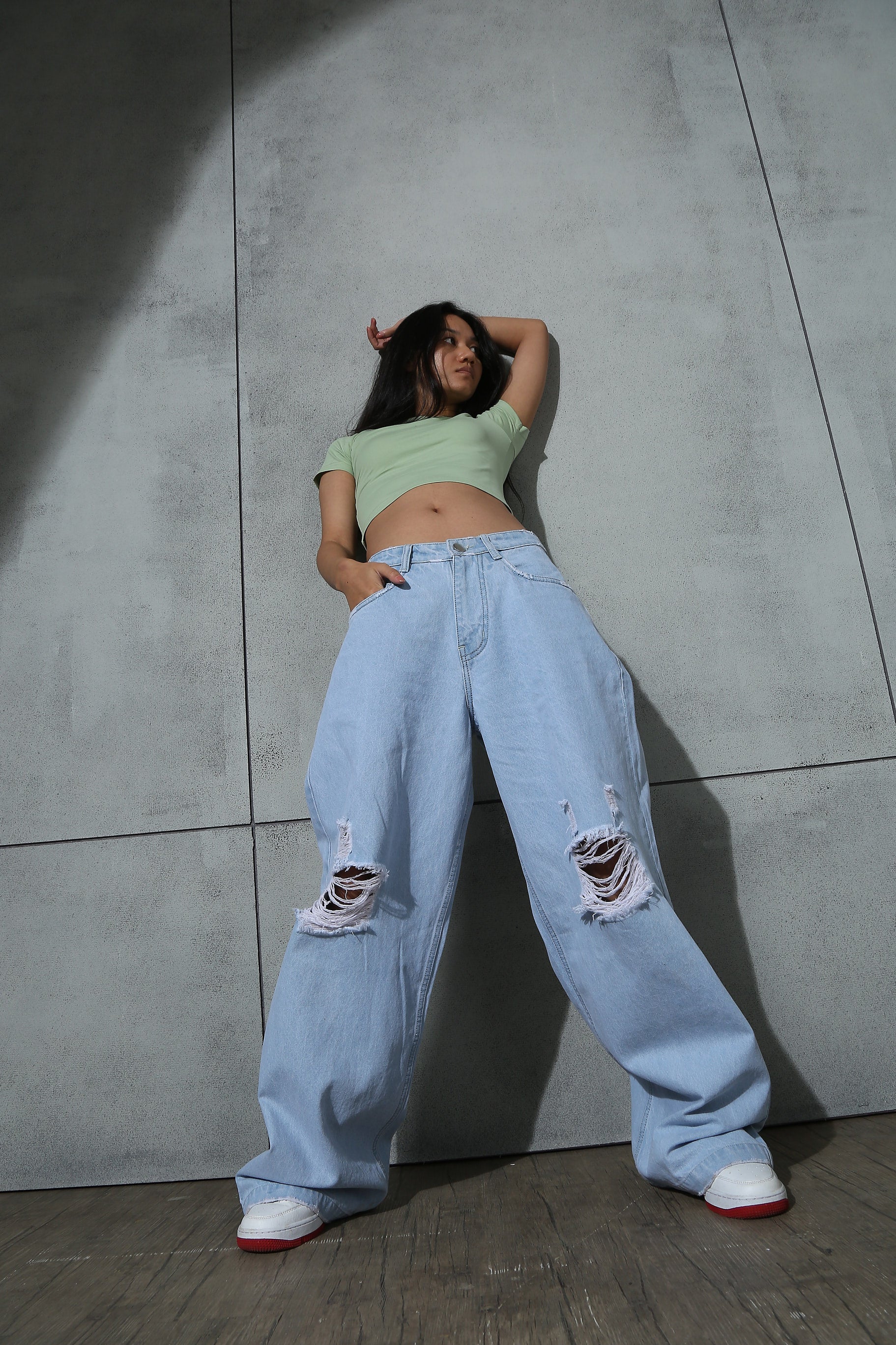 Chapter2Drip Distressed Blue baggy denim — view 6