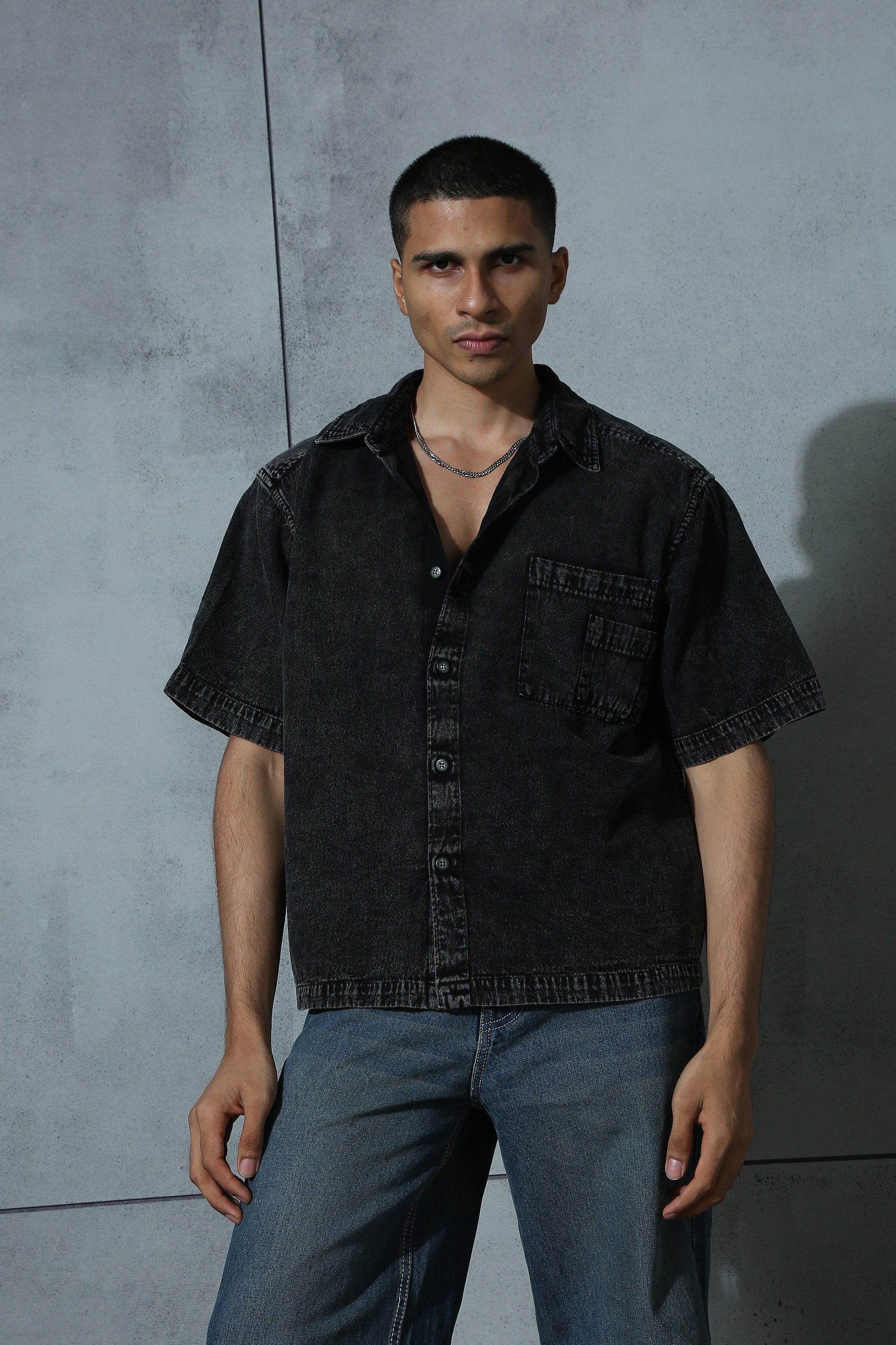 Black Acid Wash shirt - Main Image
