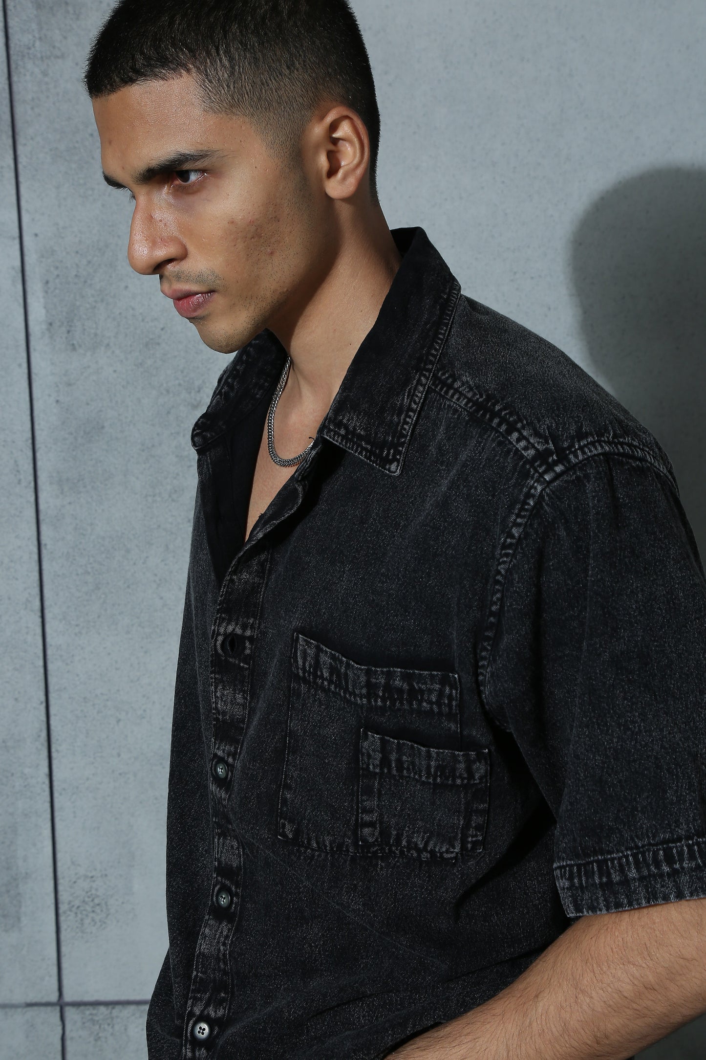 Chapter2Drip Black Acid Wash shirt — view 2