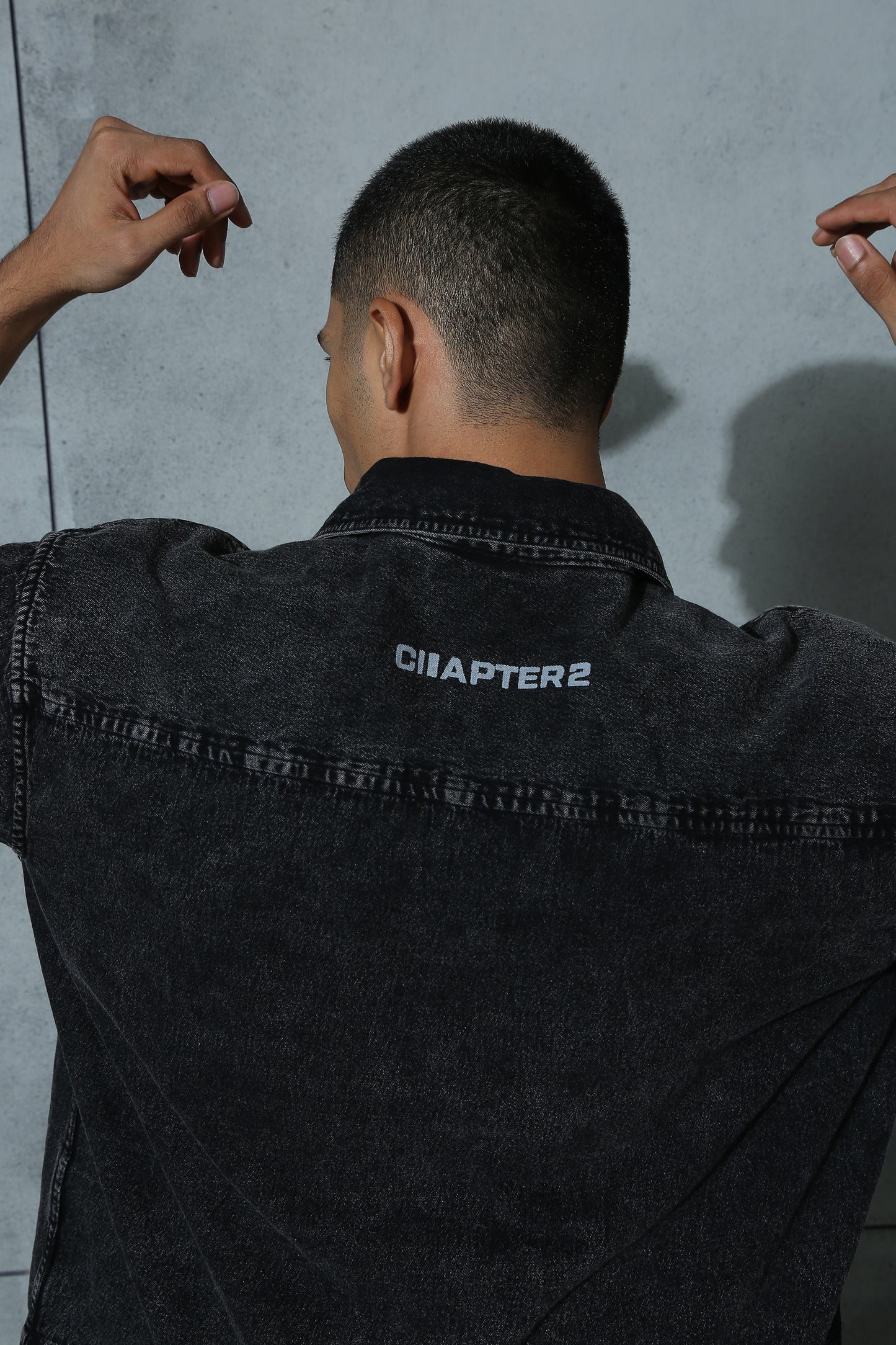 Chapter2Drip Black Acid Wash shirt