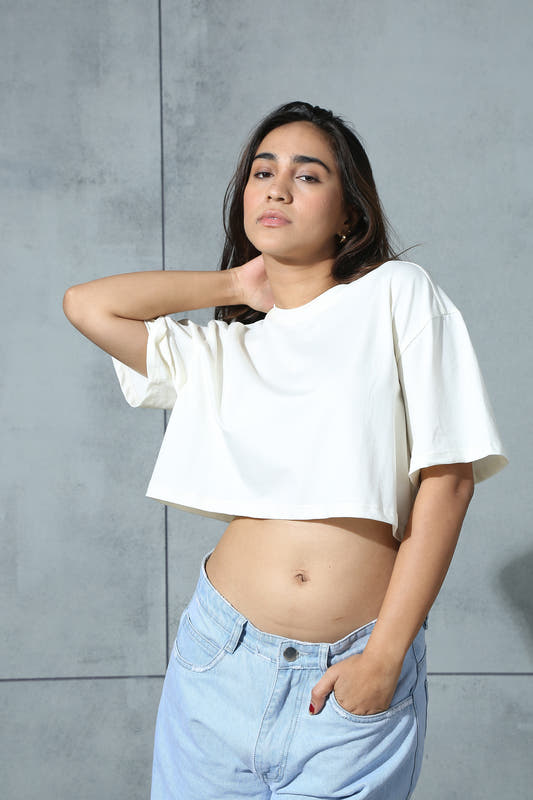 Chapter2Drip Off-White cropped tee — view 2