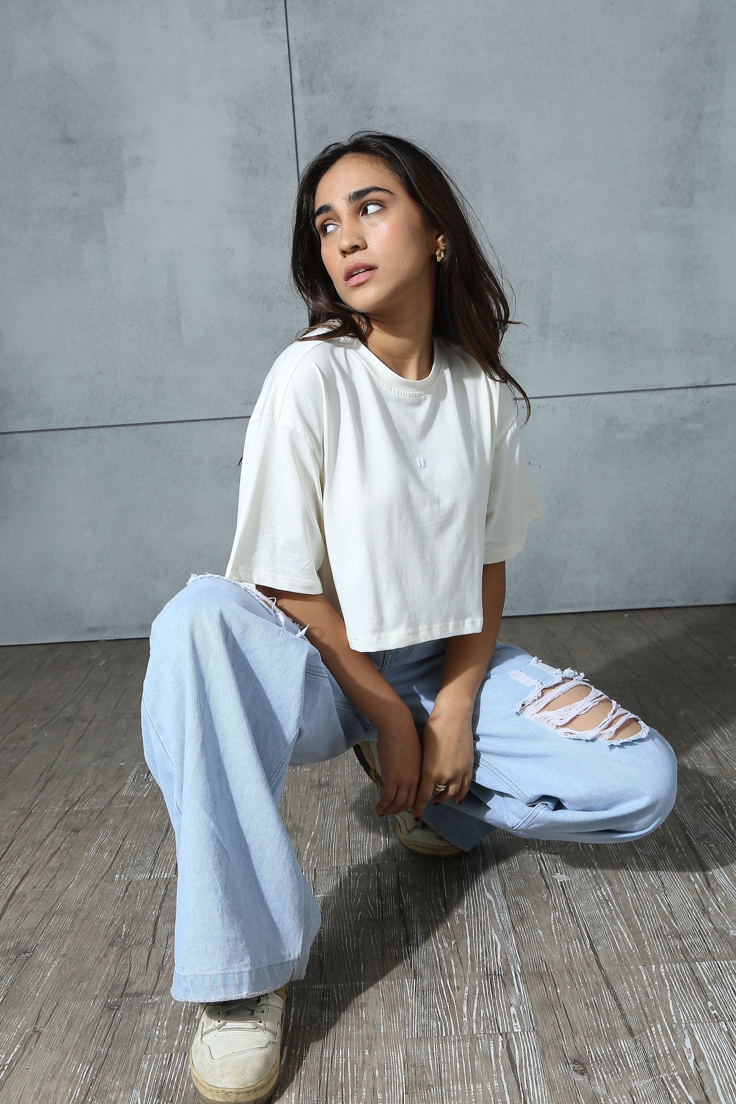 Chapter2Drip Off-White cropped tee — view 4
