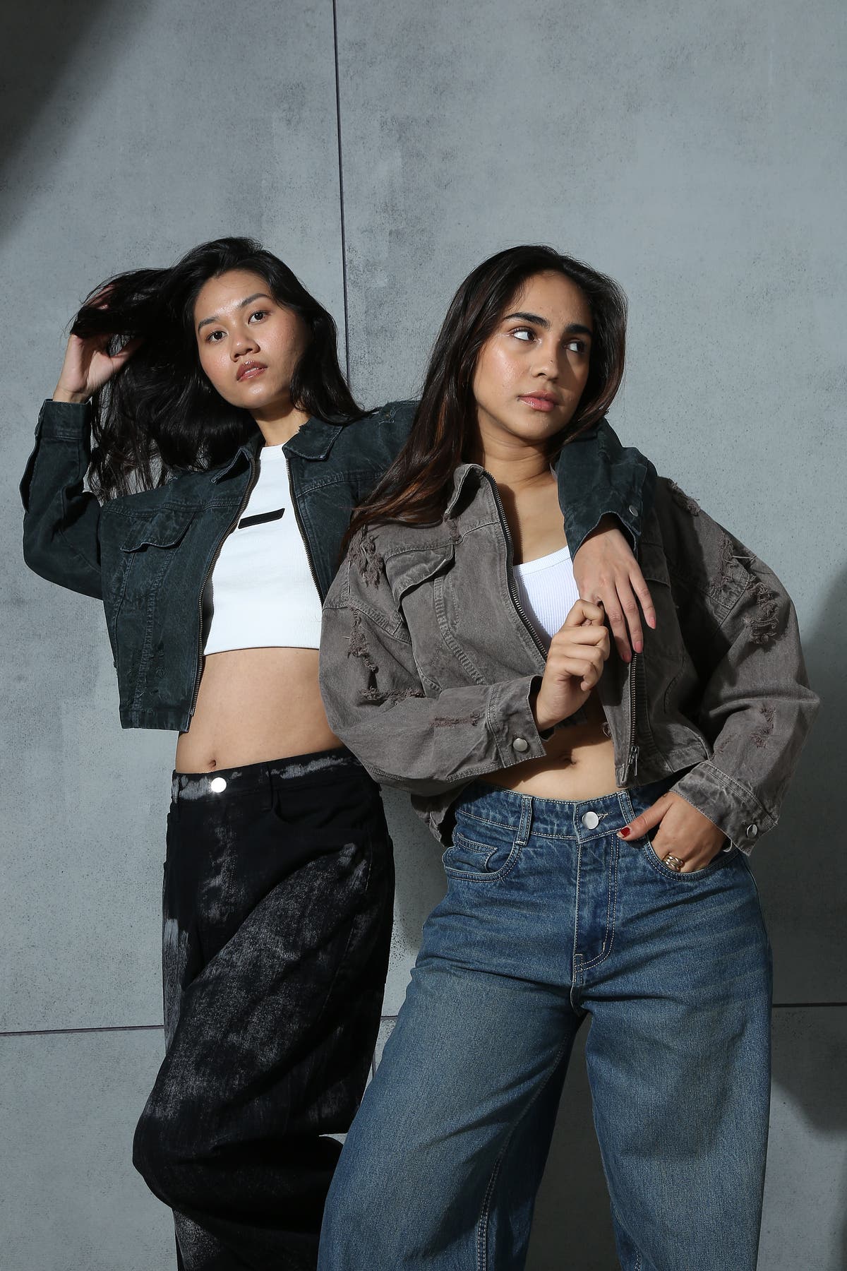 Chapter2Drip cropped jacket pack of 2 — Lilac & Olive