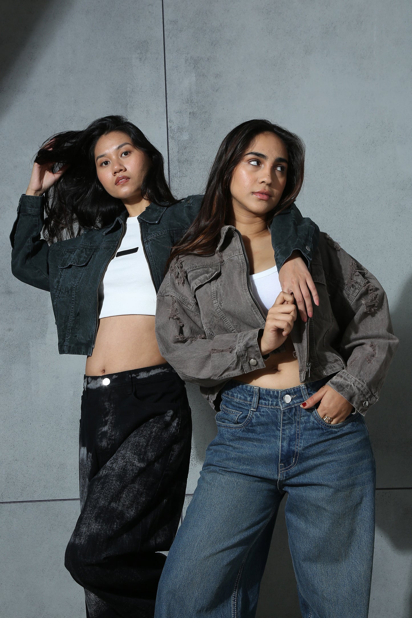 Lilac & Olive Cropped Jacket-Pack of 2