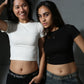 Baby Tee Black & Off white pack of 2