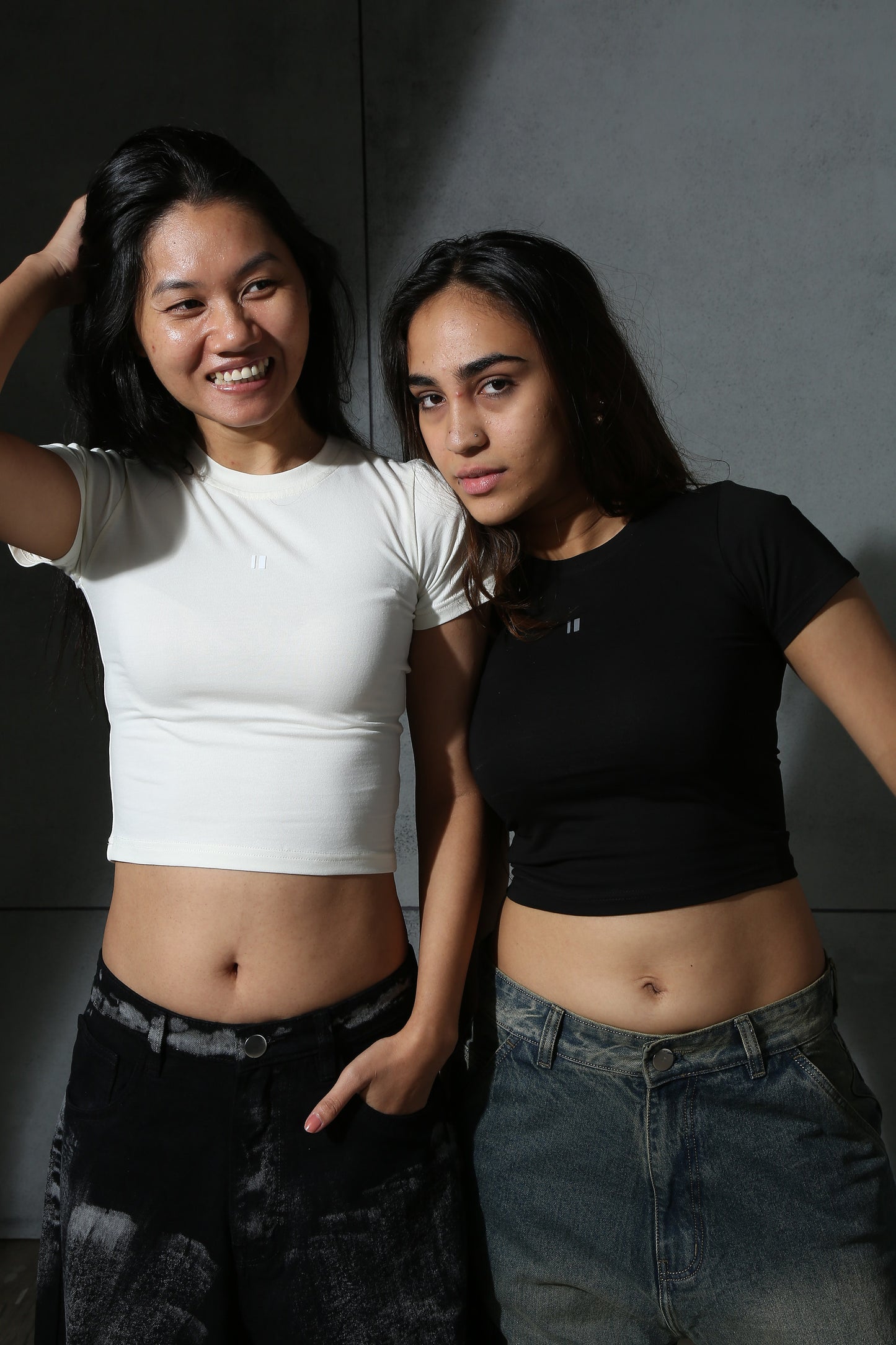 Baby Tee Black & Off white pack of 2