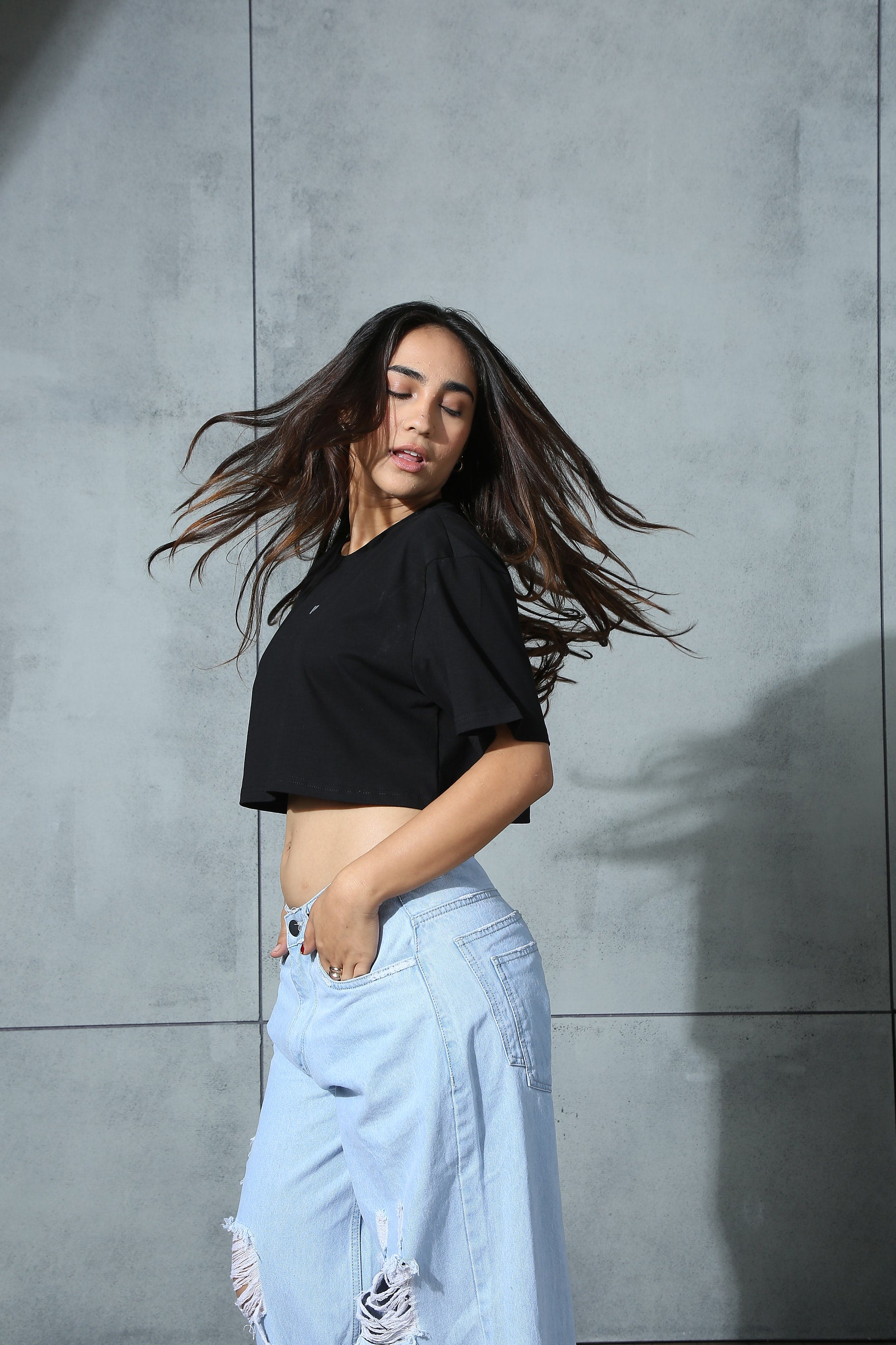 Chapter2Drip Black cropped tee — view 2