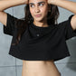 Chapter2Drip Black cropped tee — view 3