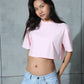 Cropped Tee Baby Pink