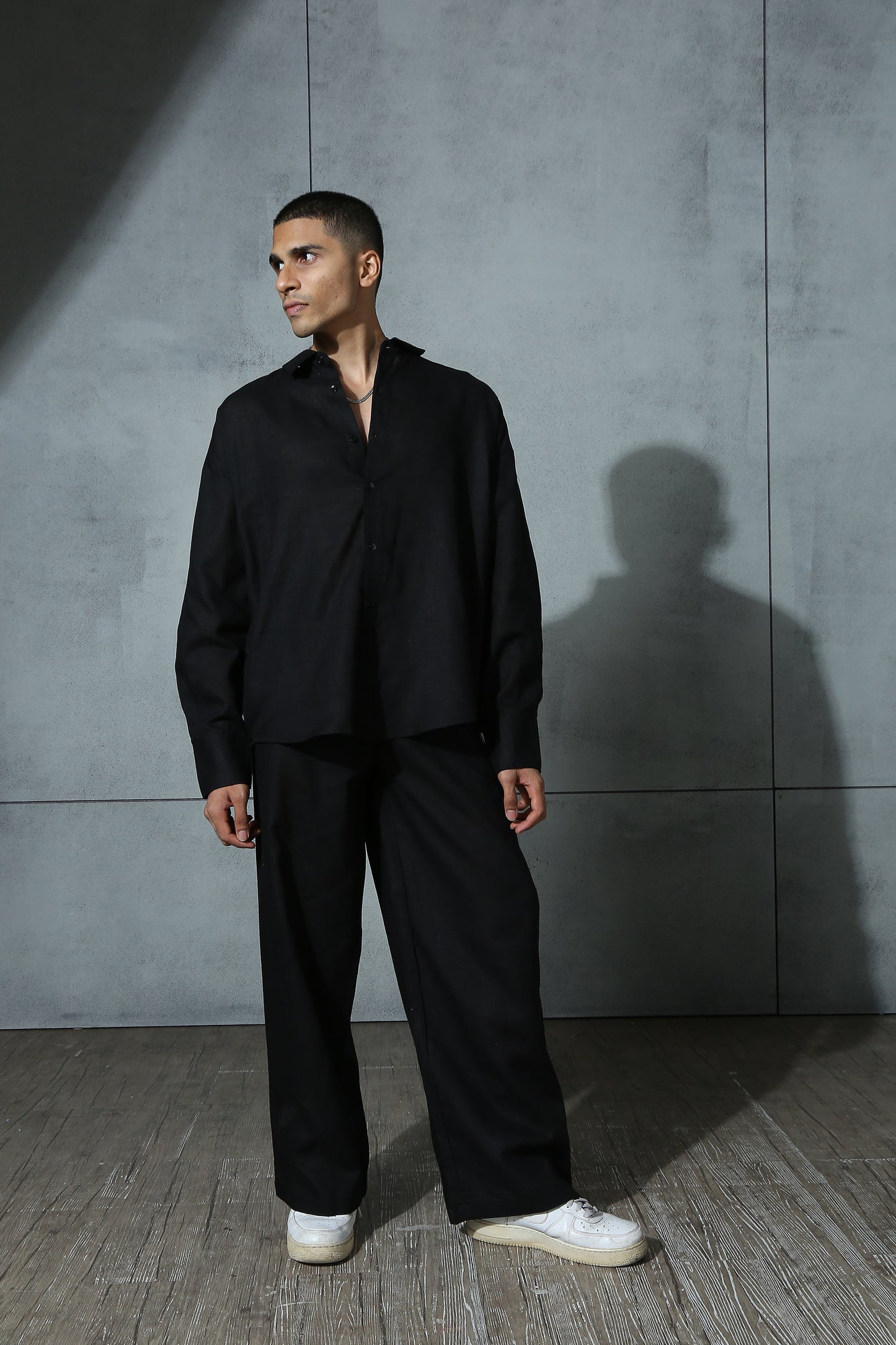 Black Linen Co-Ord Set