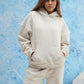 White Melange Hoodie