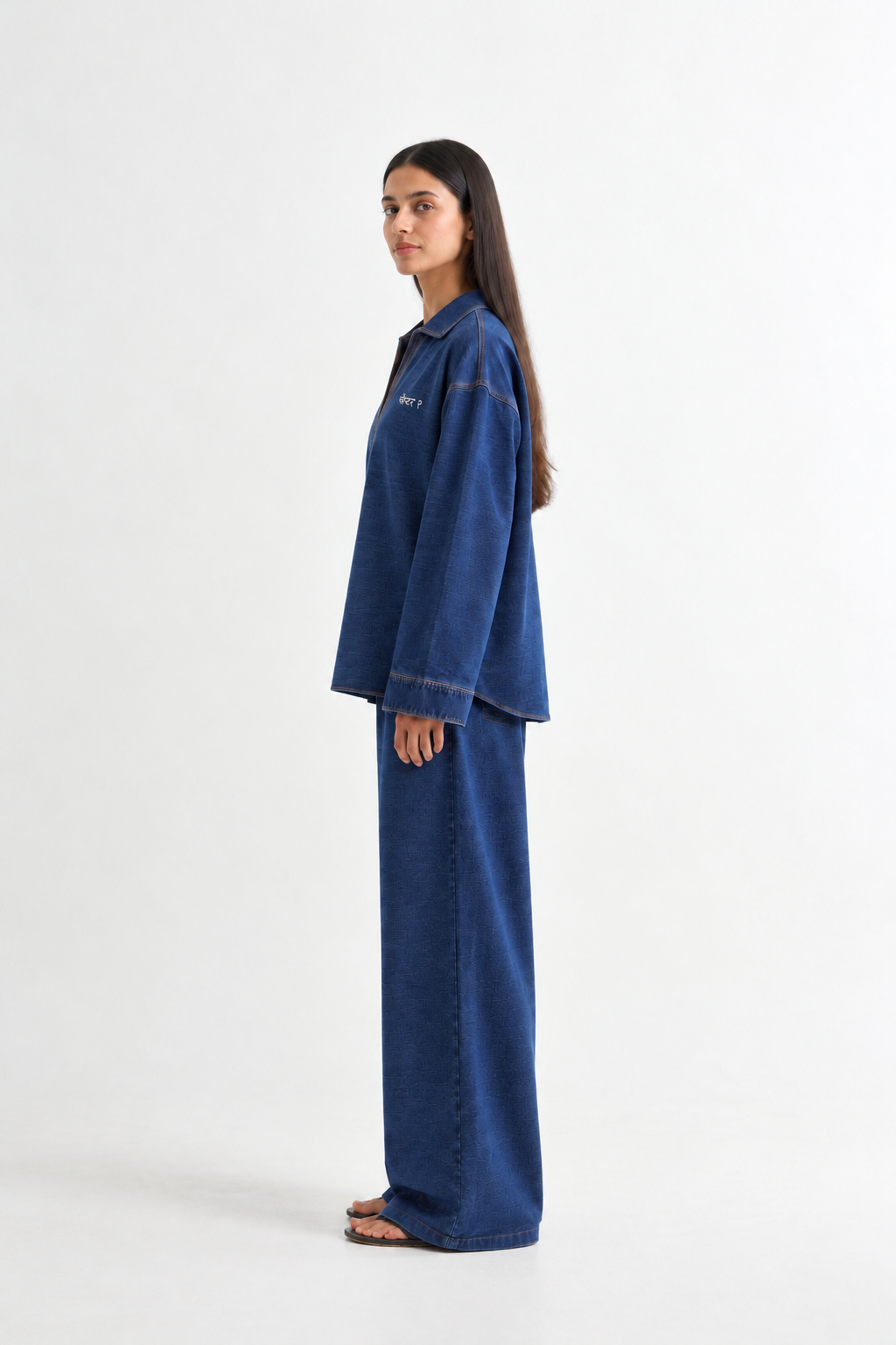 Indigo Denim Kurta Set