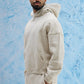 White Melange Hoodie