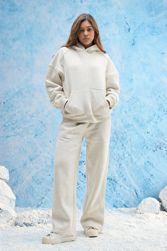 White Melange Sweatpant