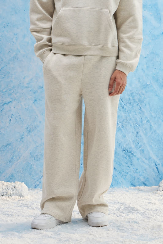White Melange Sweatpant