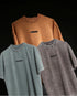 Rust-Grey-Lilac washed set with 100% cotton terry