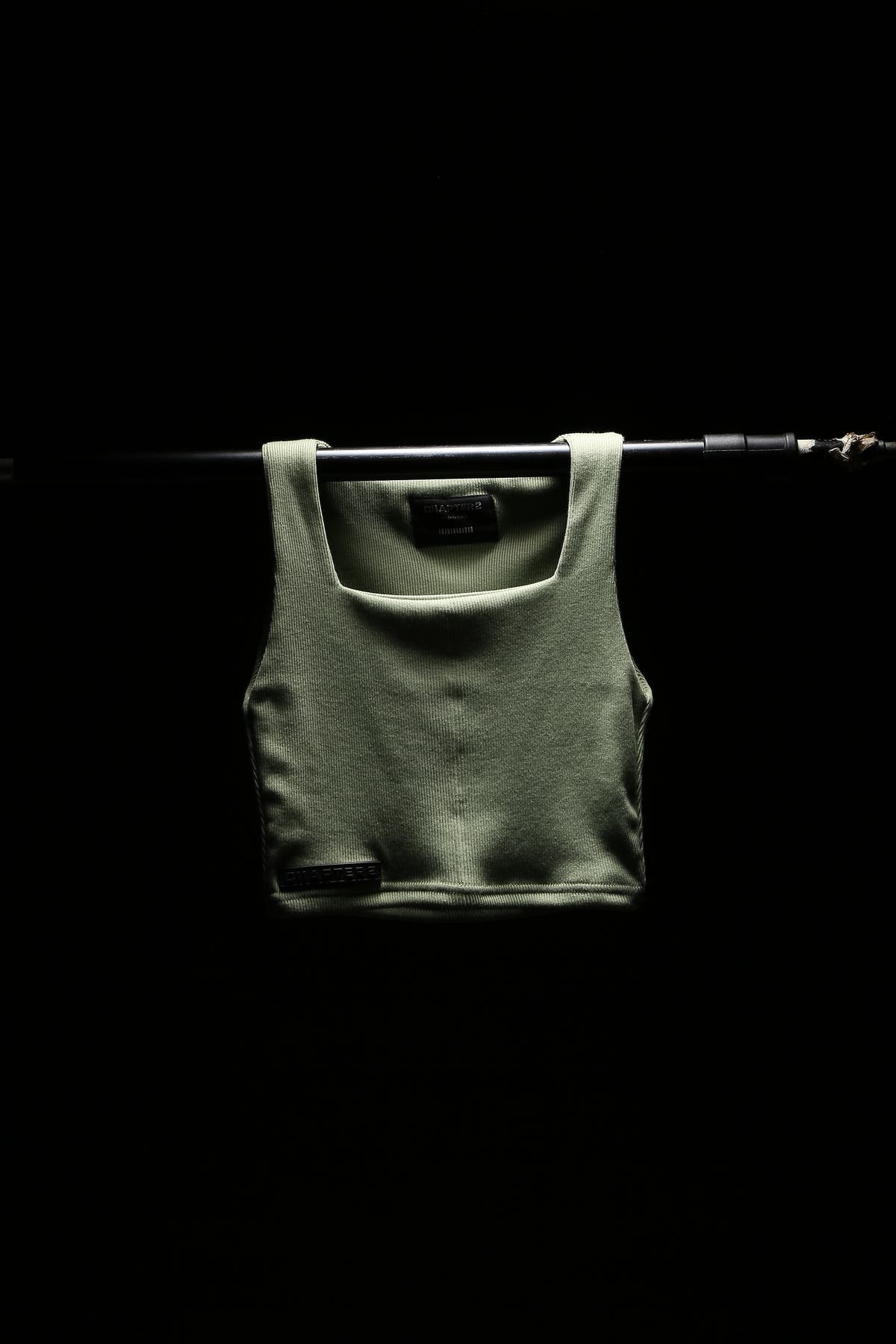 Olive Ribbed Crop Top