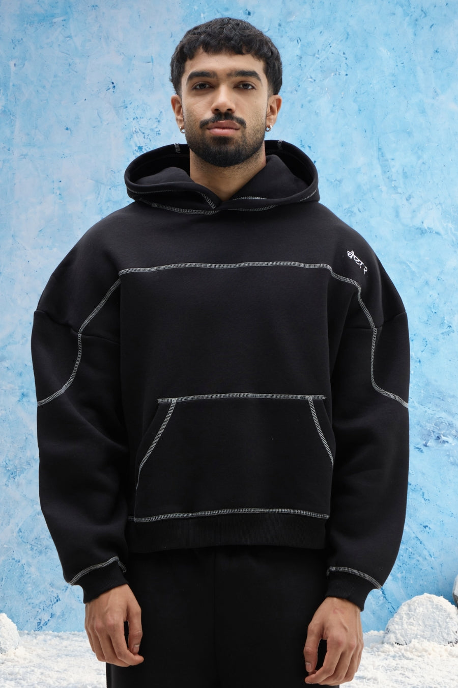 Black Contrast Stitch Set