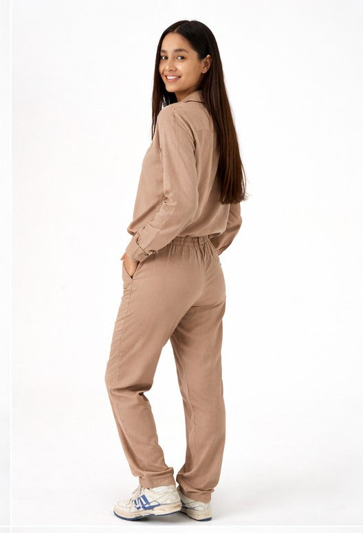 Mocha Brown Linen Set Jr