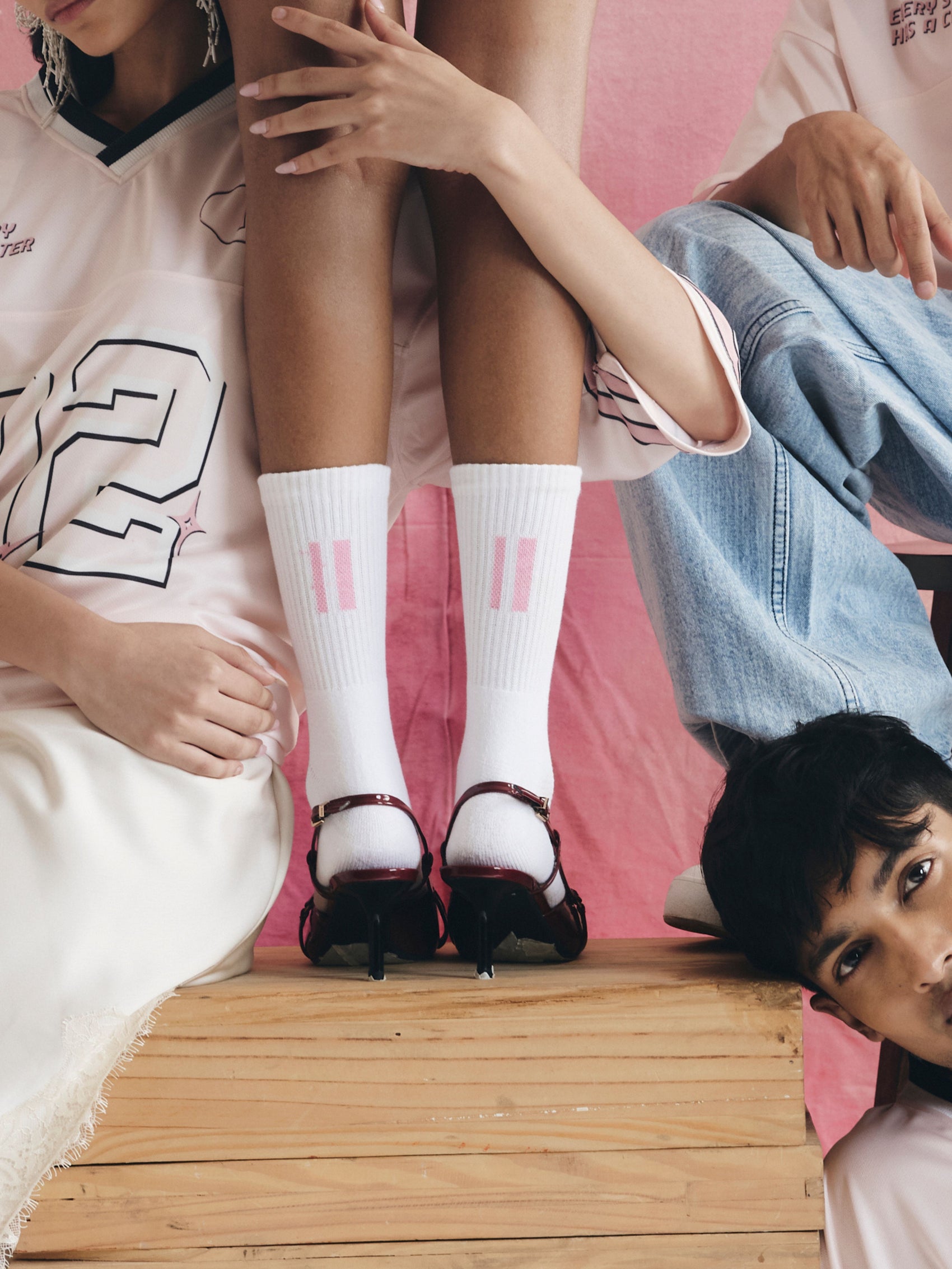 Chapter2Drip white logo socks