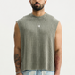 Olive Wash Waffle Vest
