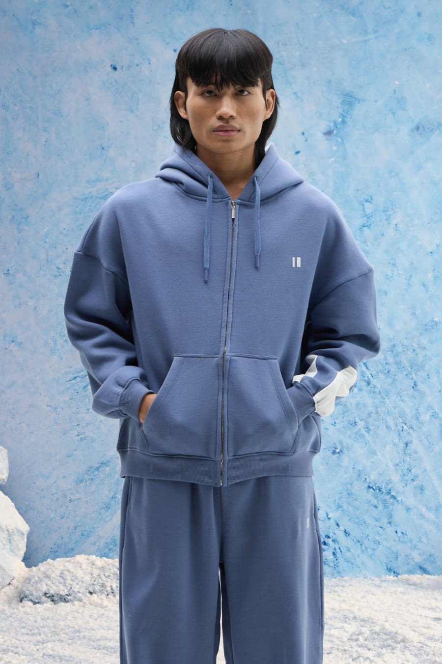 Stone Blue Everyday Zipper Hoodie