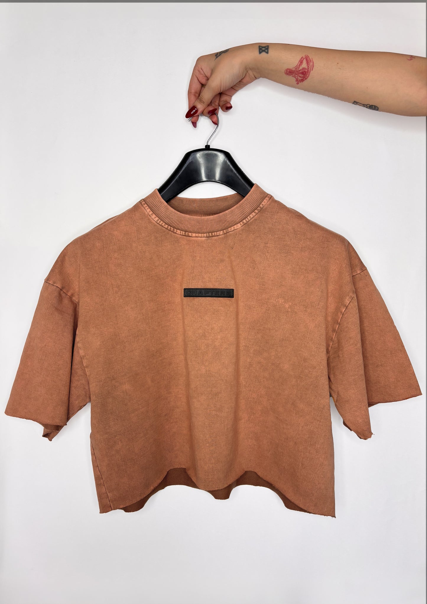 Chapter2Drip Rust acid-wash crop top