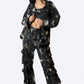 DARK WASH BLACK JACKET