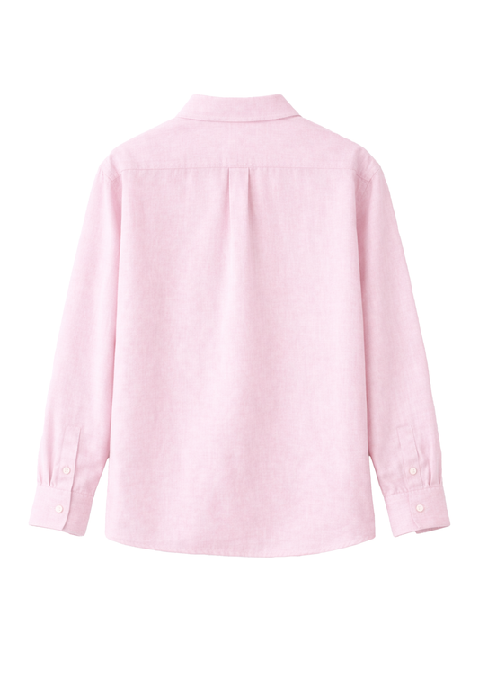 Baby Pink Linen Shirt Jr