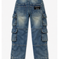 Stone Wash Denim Cargo Jr