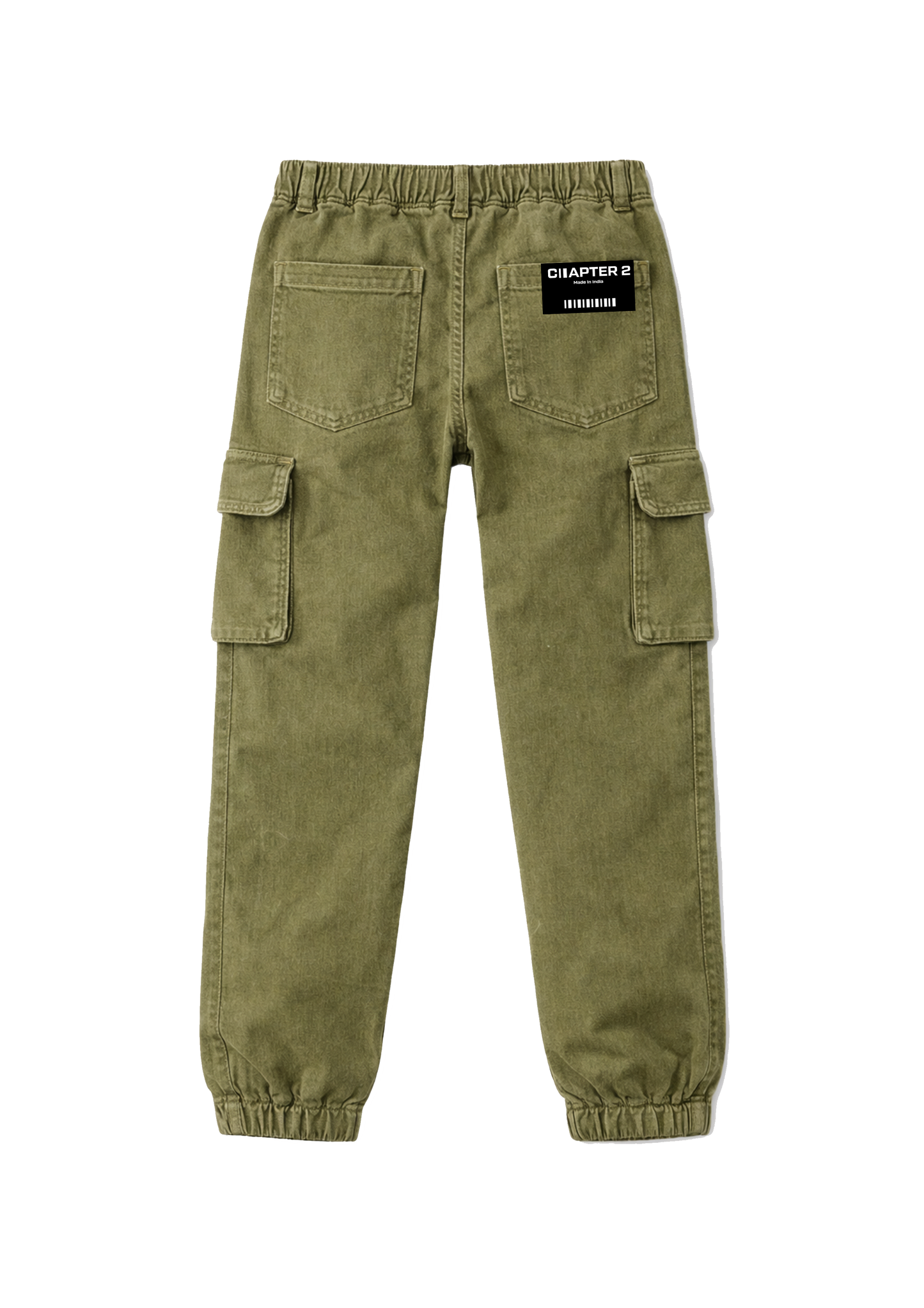 Olive Wash Denim Joggers Jr