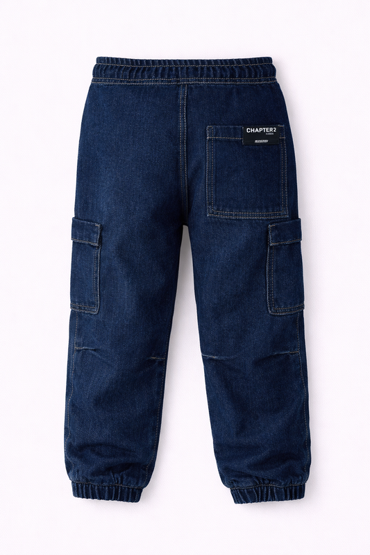 Indigo Denim Joggers Jr
