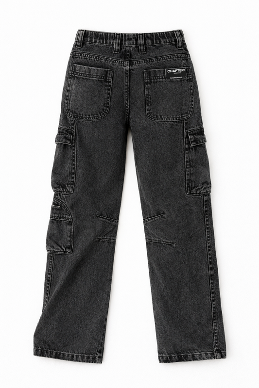 Black Washed Cargo Jr